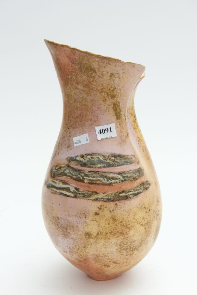 Barbara Lock vase from downsizing and deceased estates available at auction