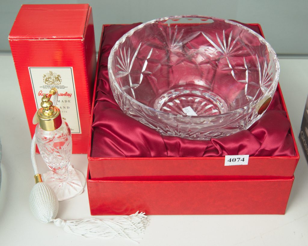 Royal Brierley bowl and perfume bottle from downsizing and deceased estates available at auction